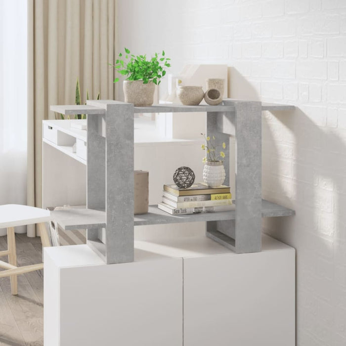 Book Cabinet Room Divider Concrete Grey 80x30x51 Cm Noopkl