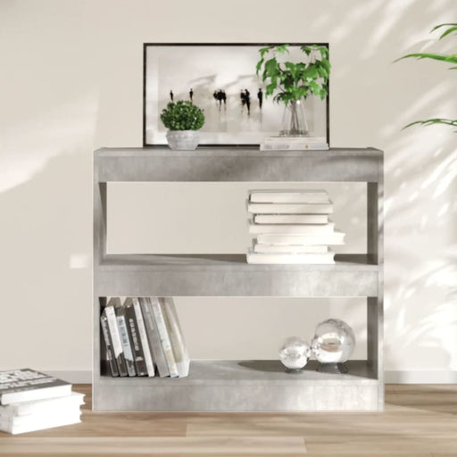Book Cabinet Room Divider Concrete Grey 80x30x72 Cm Noolkp