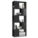 Book Cabinet Room Divider Glossy Look Black 60x24x155 Cm