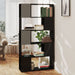 Book Cabinet Room Divider Glossy Look Black 80x24x155 Cm