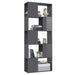 Book Cabinet Room Divider Glossy Look Grey 60x24x155 Cm