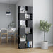 Book Cabinet Room Divider Glossy Look Grey 60x24x186 Cm