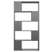 Book Cabinet Room Divider Glossy Look Grey 80x24x155 Cm