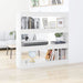 Book Cabinet Room Divider Glossy Look White 100x30x103 Cm