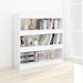 Book Cabinet Room Divider Glossy Look White 100x30x103 Cm