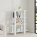 Book Cabinet Room Divider Glossy Look White 100x30x123.5 Cm