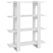 Book Cabinet Room Divider Glossy Look White 100x30x123.5 Cm
