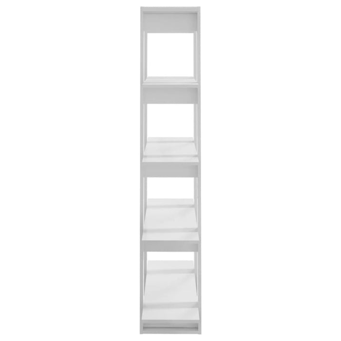 Book Cabinet Room Divider Glossy Look White 100x30x160 Cm