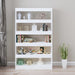 Book Cabinet Room Divider Glossy Look White 100x30x166 Cm