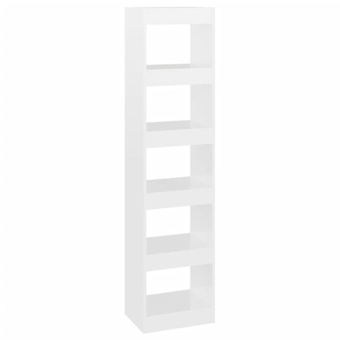 Book Cabinet Room Divider Glossy Look White 40x30x166 Cm