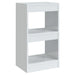 Book Cabinet Room Divider Glossy Look White 40x30x72 Cm