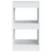 Book Cabinet Room Divider Glossy Look White 40x30x72 Cm