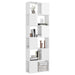 Book Cabinet Room Divider Glossy Look White 60x24x186 Cm