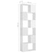 Book Cabinet Room Divider Glossy Look White 60x24x186 Cm