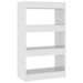 Book Cabinet Room Divider Glossy Look White 60x30x103 Cm