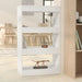 Book Cabinet Room Divider Glossy Look White 60x30x103 Cm