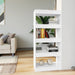 Book Cabinet Room Divider Glossy Look White 60x30x135 Cm
