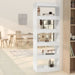Book Cabinet Room Divider Glossy Look White 60x30x166 Cm