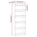Book Cabinet Room Divider Glossy Look White 60x30x166 Cm