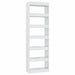 Book Cabinet Room Divider Glossy Look White 60x30x198 Cm