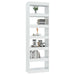Book Cabinet Room Divider Glossy Look White 60x30x198 Cm