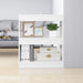 Book Cabinet Room Divider Glossy Look White 60x30x72 Cm