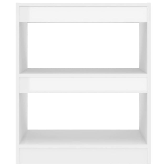 Book Cabinet Room Divider Glossy Look White 60x30x72 Cm