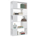 Book Cabinet Room Divider Glossy Look White 80x24x155 Cm