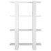 Book Cabinet Room Divider Glossy Look White 80x30x123.5 Cm