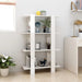 Book Cabinet Room Divider Glossy Look White 80x30x123.5 Cm
