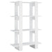 Book Cabinet Room Divider Glossy Look White 80x30x123.5 Cm