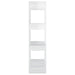 Book Cabinet Room Divider Glossy Look White 80x30x123.5 Cm