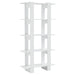Book Cabinet Room Divider Glossy Look White 80x30x160 Cm