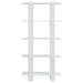 Book Cabinet Room Divider Glossy Look White 80x30x160 Cm