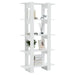 Book Cabinet Room Divider Glossy Look White 80x30x160 Cm