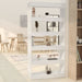 Book Cabinet Room Divider Glossy Look White 80x30x166 Cm