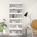 Book Cabinet Room Divider Glossy Look White 80x30x198 Cm