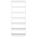 Book Cabinet Room Divider Glossy Look White 80x30x198 Cm