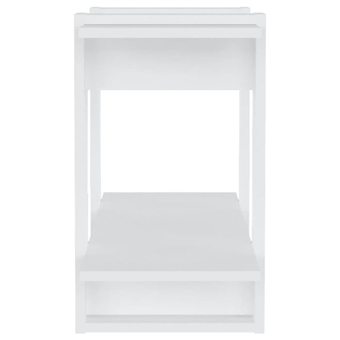 Book Cabinet Room Divider Glossy Look White 80x30x51 Cm