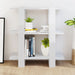 Book Cabinet Room Divider Glossy Look White 80x30x87 Cm