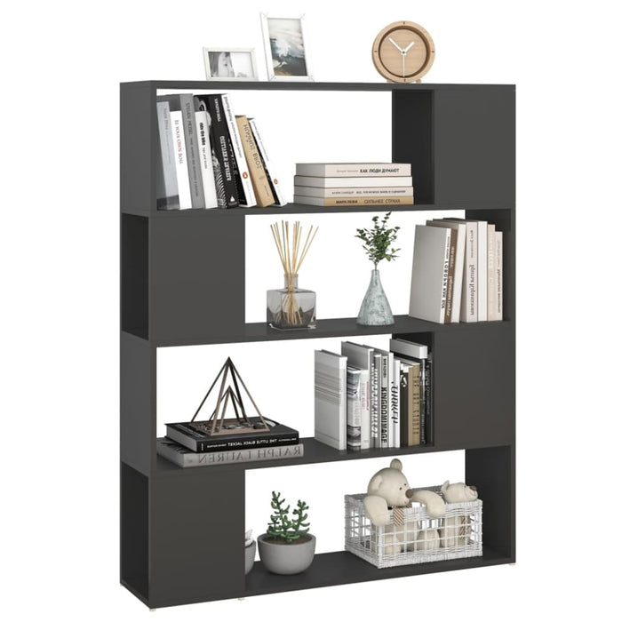 Book Cabinet Room Divider Grey 100x24x124 Cm Nbkokb