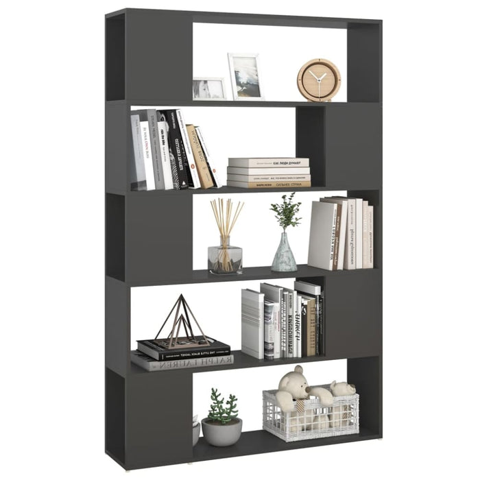Book Cabinet Room Divider Grey 100x24x155 Cm Chipboard