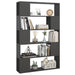 Book Cabinet Room Divider Grey 100x24x155 Cm Chipboard