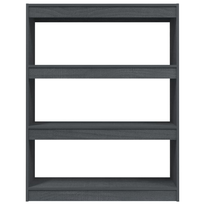 Book Cabinet Room Divider Grey 100x30x103 Cm Solid Pinewood