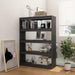 Book Cabinet Room Divider Grey 100x30x135.5 Cm Solid