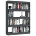 Book Cabinet Room Divider Grey 100x30x135.5 Cm Solid