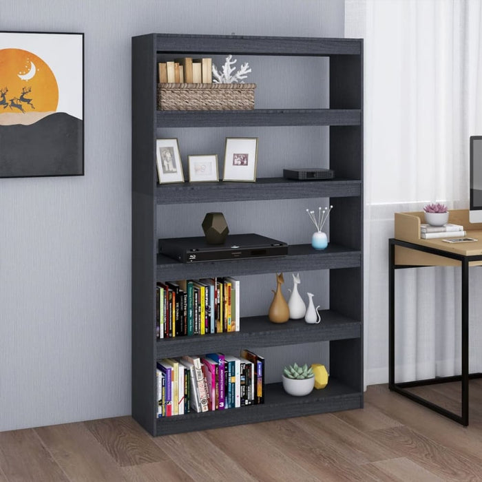 Book Cabinet Room Divider Grey 100x30x167.5 Cm Solid