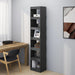 Book Cabinet Room Divider Grey 40x30x199 Cm Solid Pinewood