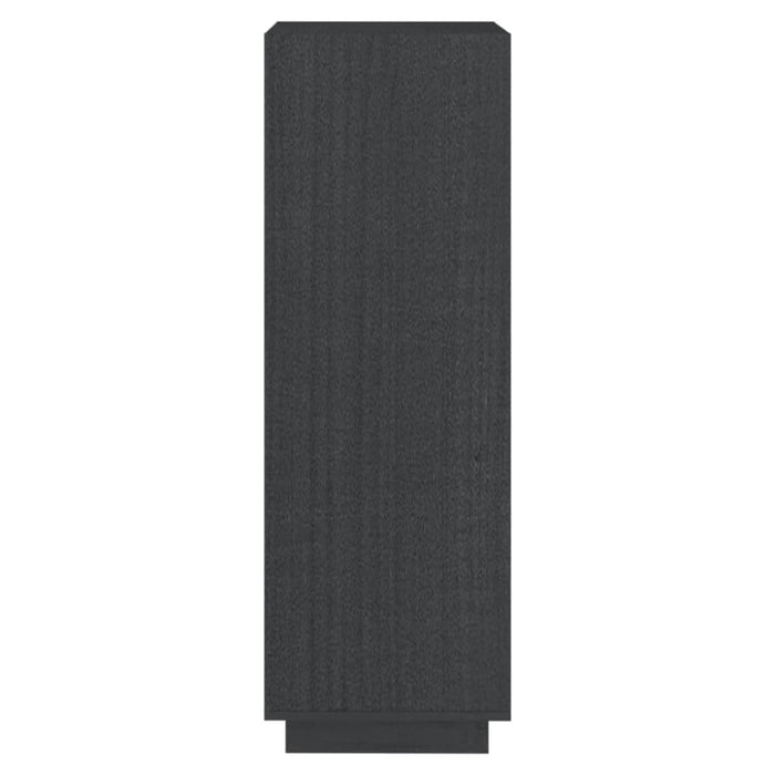 Book Cabinet Room Divider Grey 40x35x103 Cm Solid Pinewood