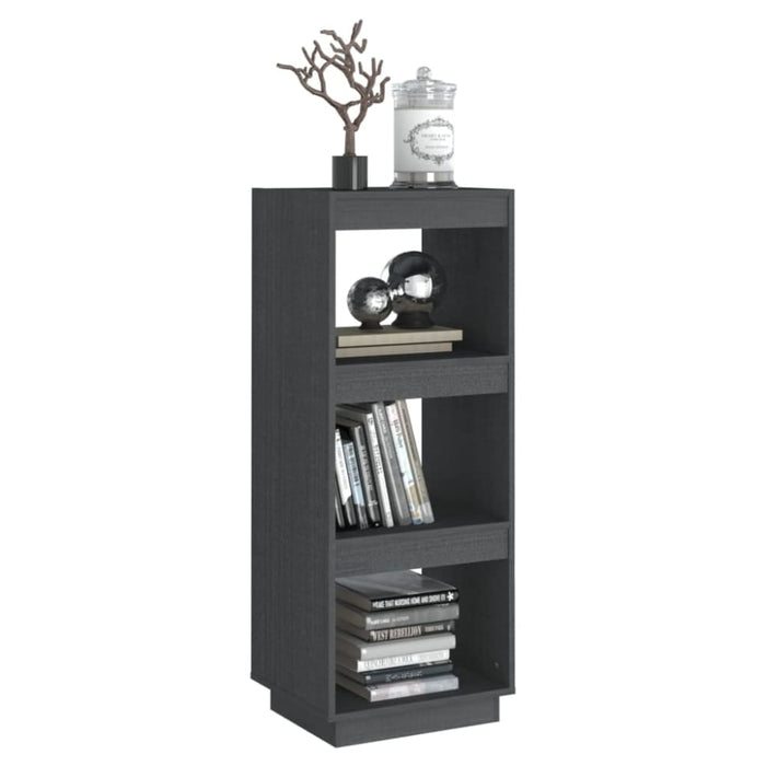 Book Cabinet Room Divider Grey 40x35x103 Cm Solid Pinewood